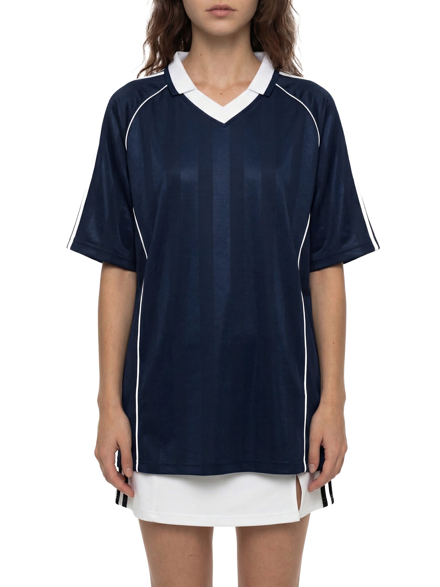 Shadow Stripe Collared Soccer Jersey