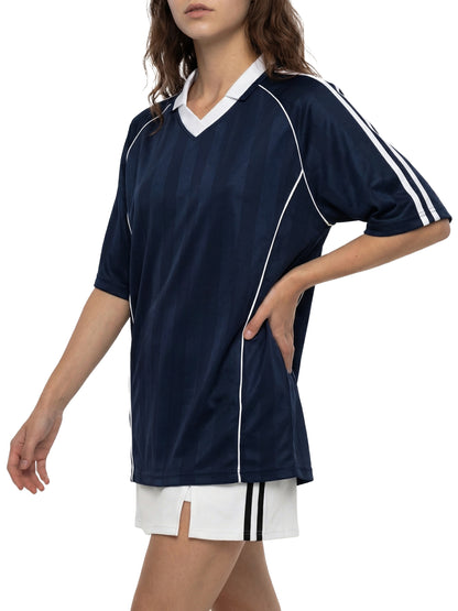 Shadow Stripe Collared Soccer Jersey