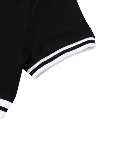 Women's Color Block V-Neck Crop T-Shirt