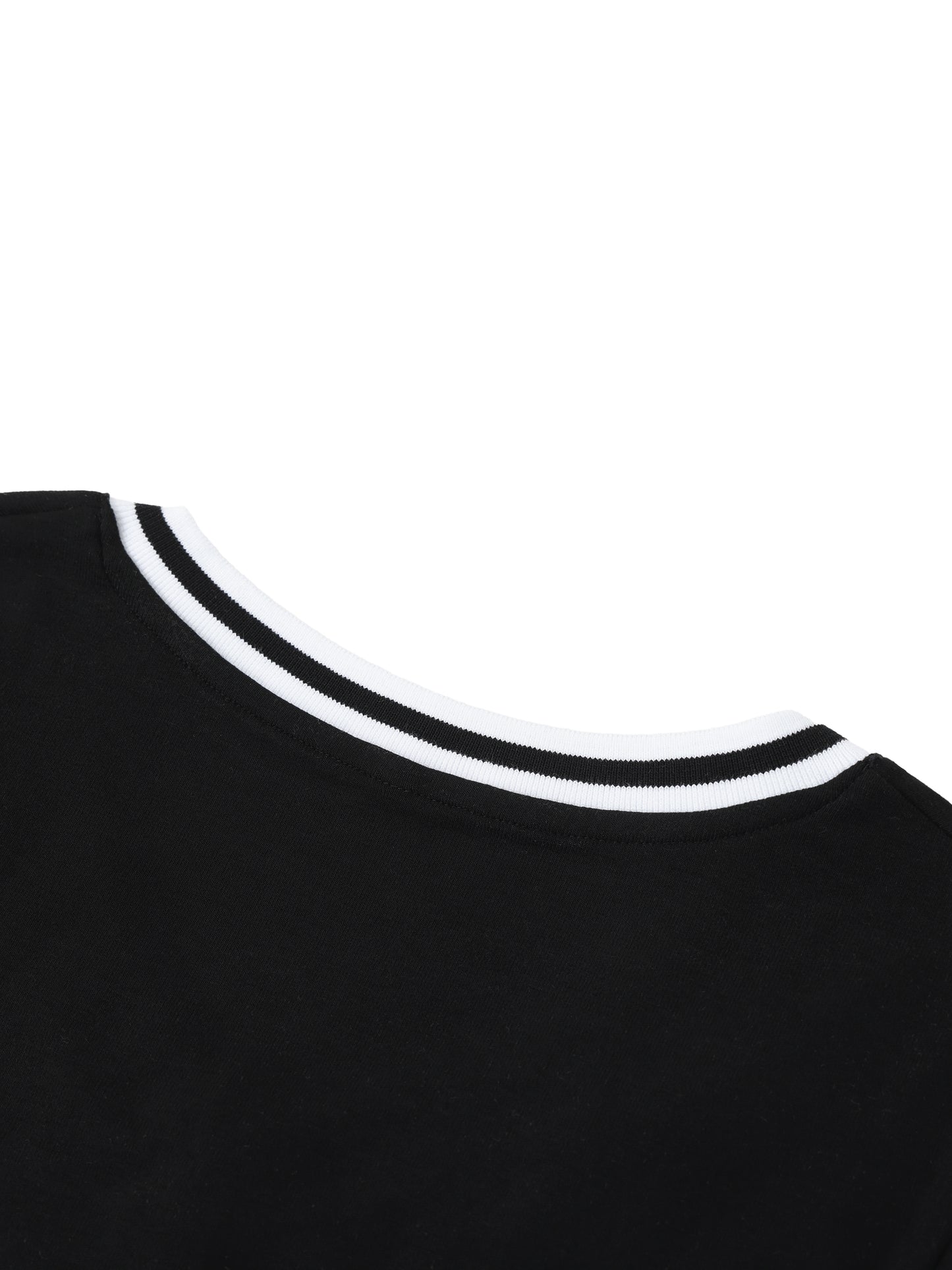 Women's Color Block V-Neck Crop T-Shirt