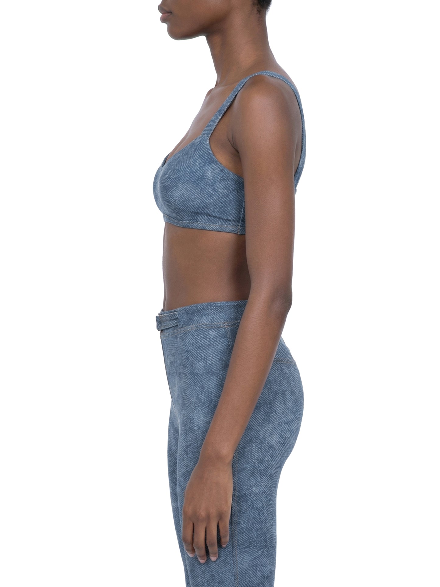 Women's Faux Denim Sports Bra