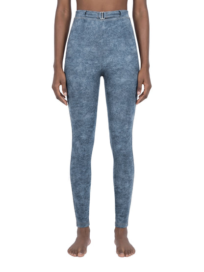 Women's Faux Denim Zip-Fly Leggings