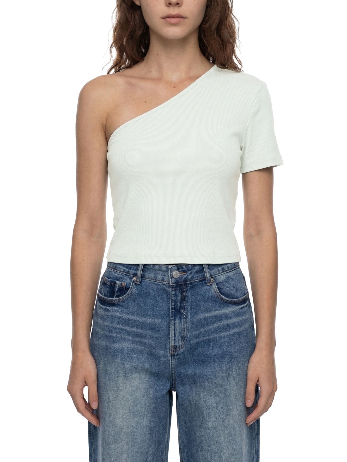 Women's One-Shoulder Crop T-Shirt