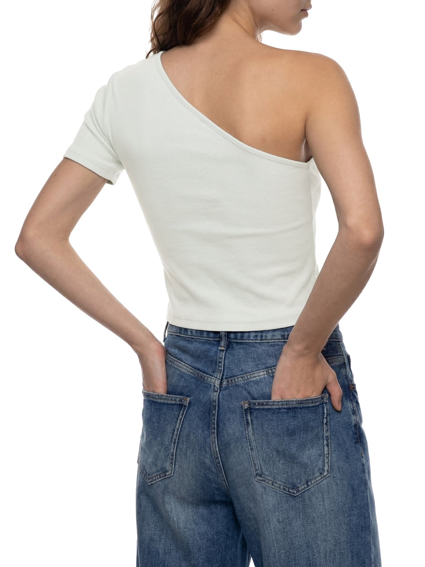 Women's One-Shoulder Crop T-Shirt